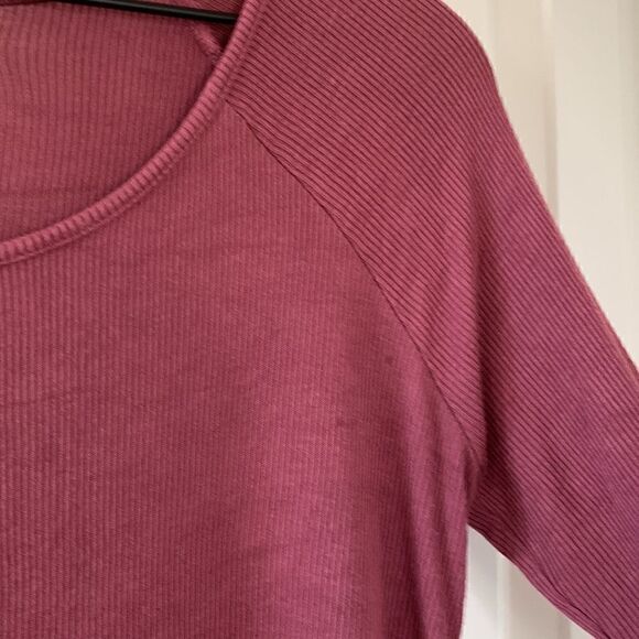 LA Hearts by PacSun Women's Purple Pink Ruffle long sleeve Crop‎ top size small - Picture 3 of 8